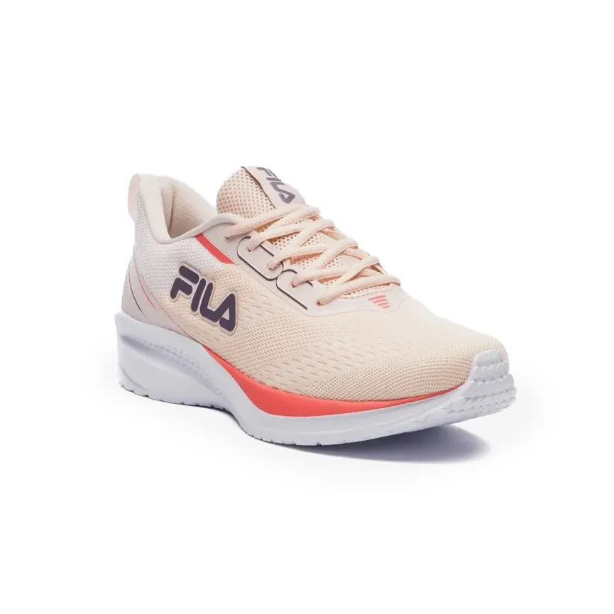 Tênis Fila Rise Up Feminino Rosê em ângulo lateral destacando tecido e cores